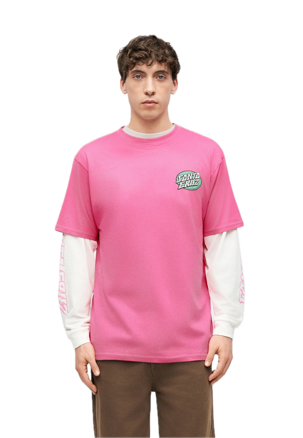 SANTA CRUZ CAMISETA VERTIGO DOT ROSA