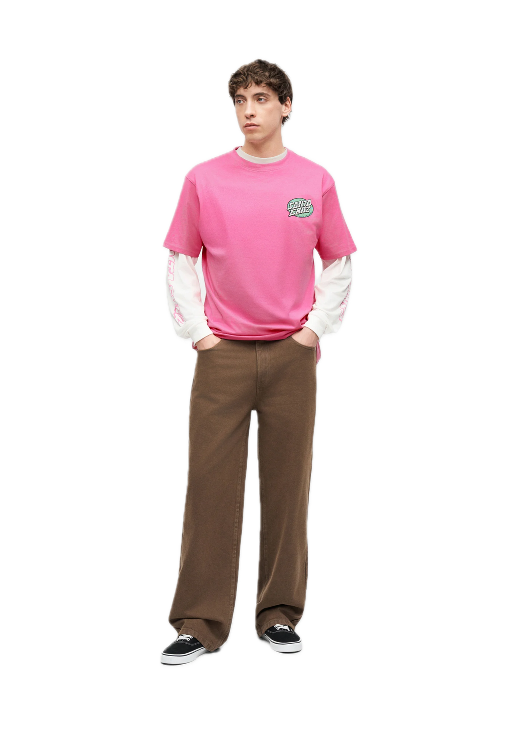 SANTA CRUZ CAMISETA VERTIGO DOT ROSA