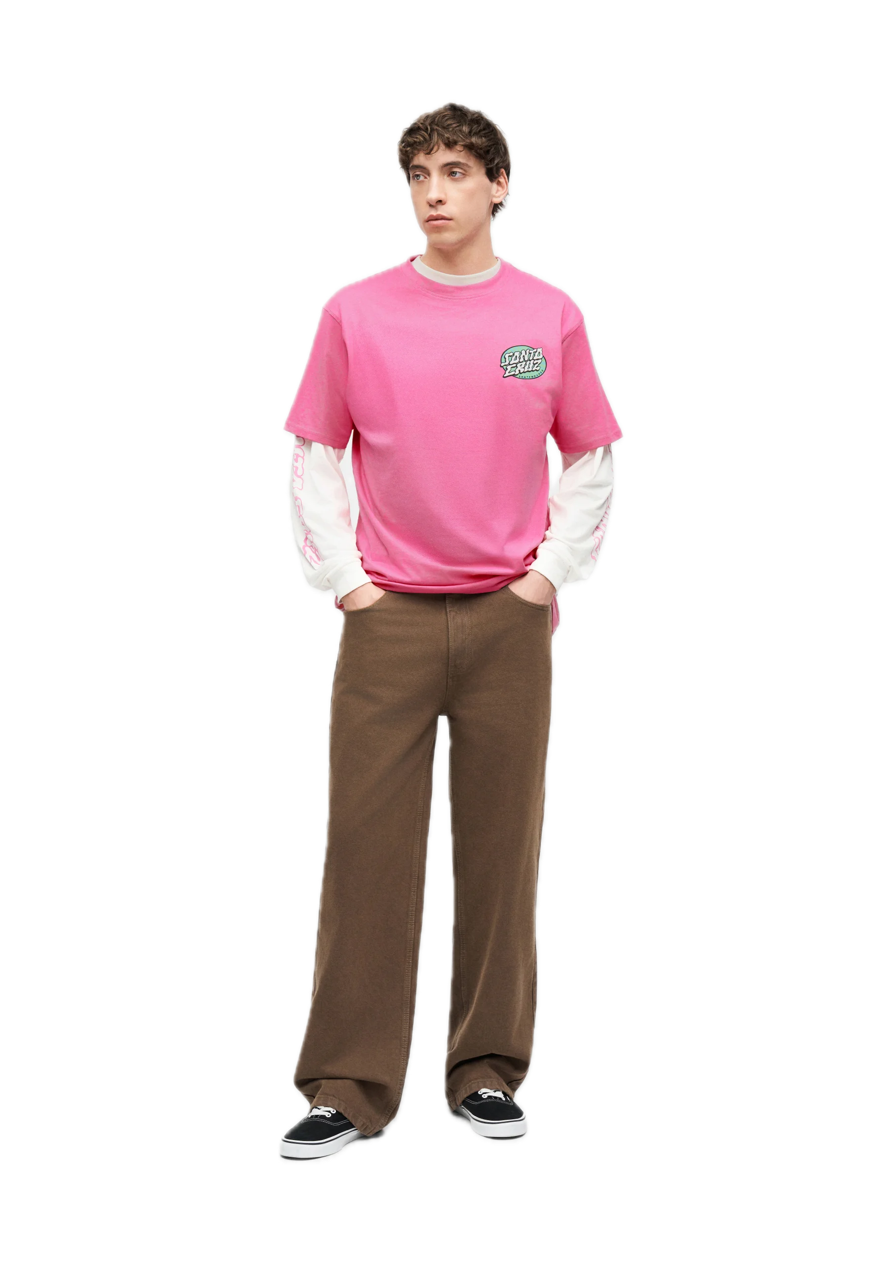 SANTA CRUZ CAMISETA VERTIGO DOT ROSA