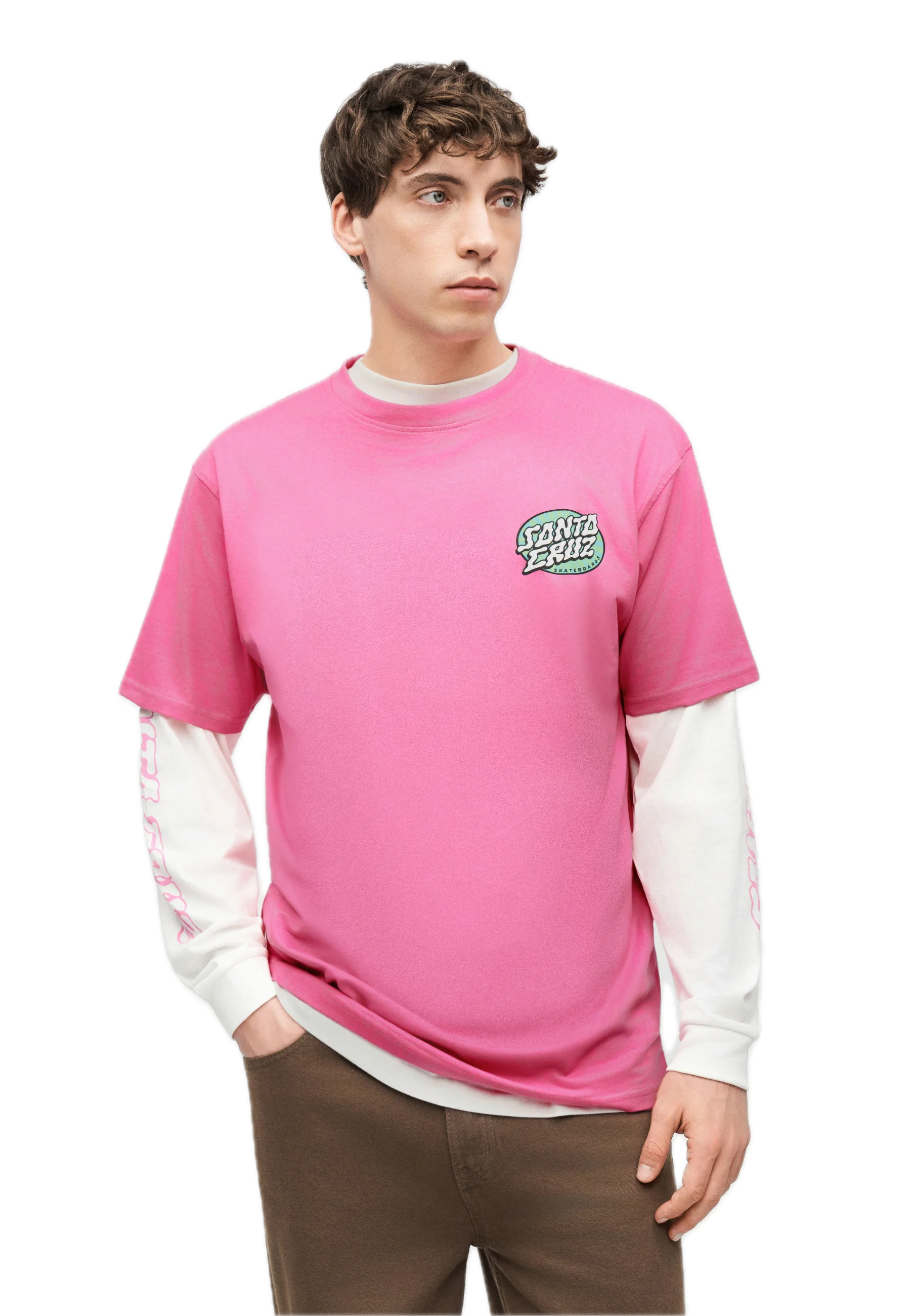 SANTA CRUZ CAMISETA VERTIGO DOT ROSA