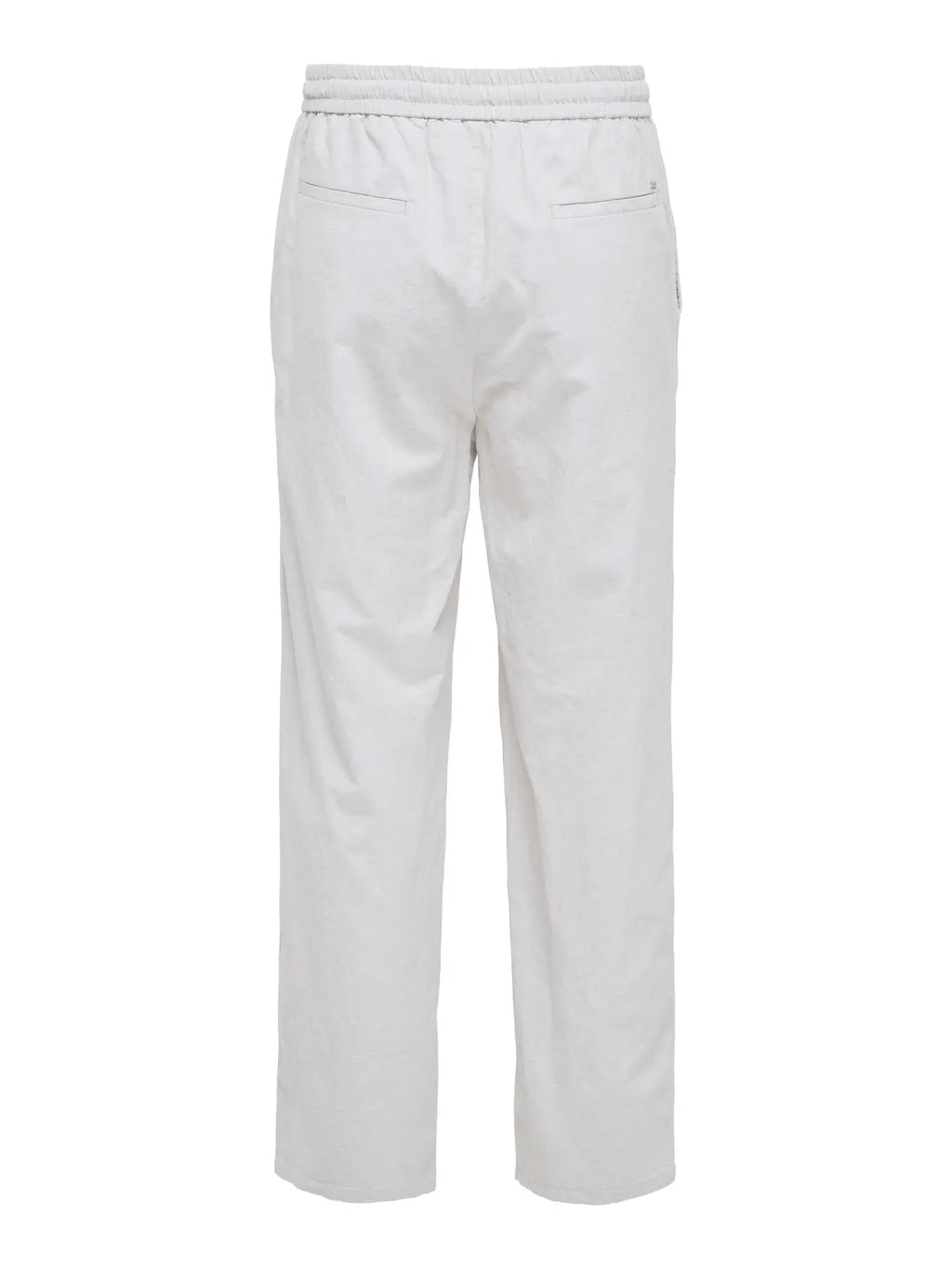 ONLY PANTALON LINO ONSSINUS FIT ANCHO BLANCO