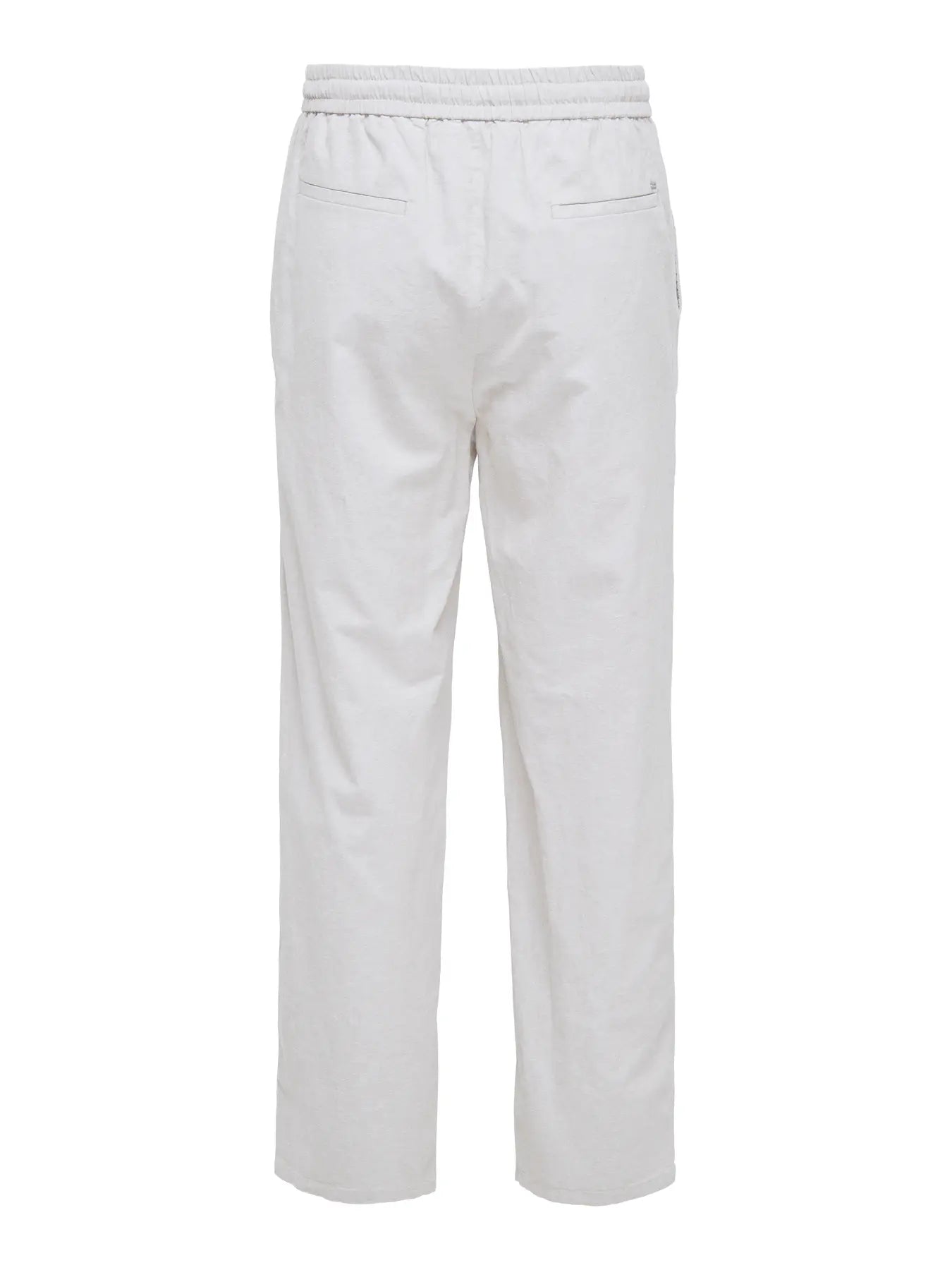 ONLY PANTALON LINO ONSSINUS FIT ANCHO BLANCO