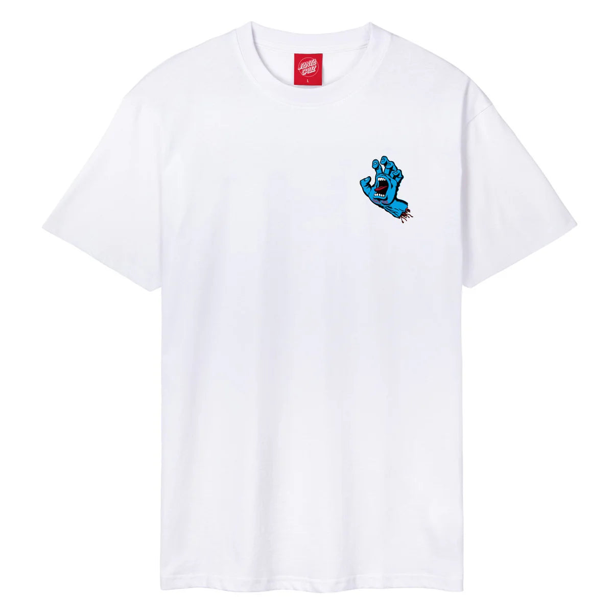 SANTA CRUZ CAMISETA SCREAMING HAND CHEST BLANCO