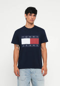 TOMMY JEANS CAMISETA LOGO BANDERA GRANDE REGULAR FIT AZUL MARINO