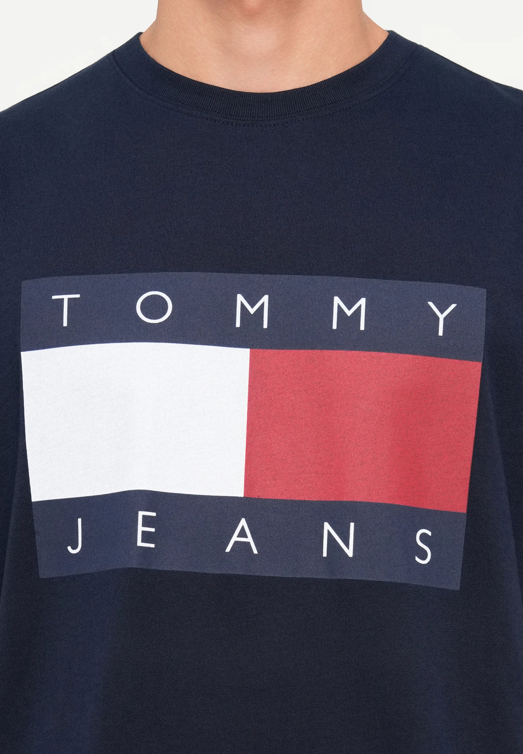 TOMMY JEANS CAMISETA LOGO BANDERA GRANDE REGULAR FIT AZUL MARINO
