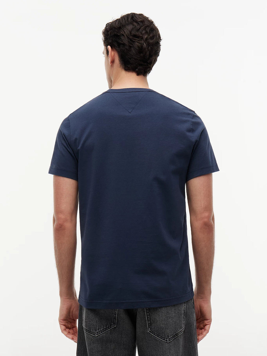 TOMMY JEANS CAMISETA LOGO PEQUEÑO BORDADO SLIM AZUL OSCURO