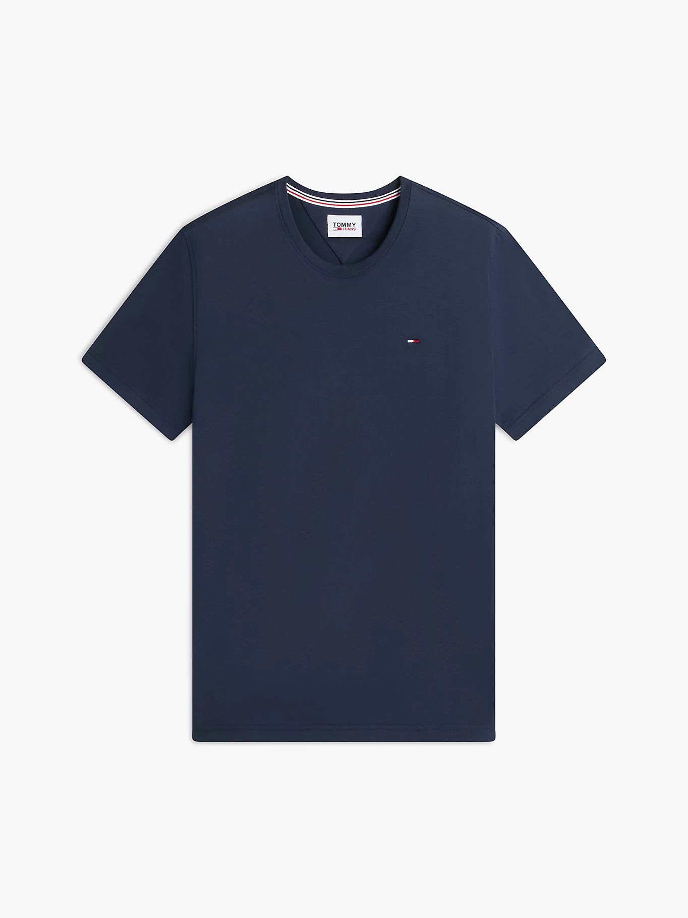 TOMMY JEANS CAMISETA LOGO PEQUEÑO BORDADO SLIM AZUL OSCURO