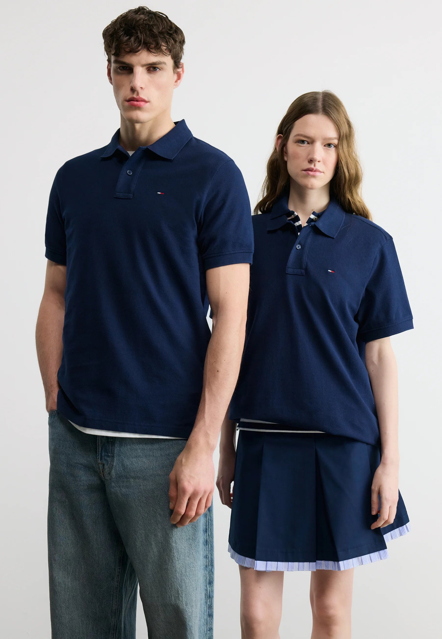 TOMMY JEANS POLO CLASSIC LOGO PEQUEÑO REGULAR FIT AZUL MARINO