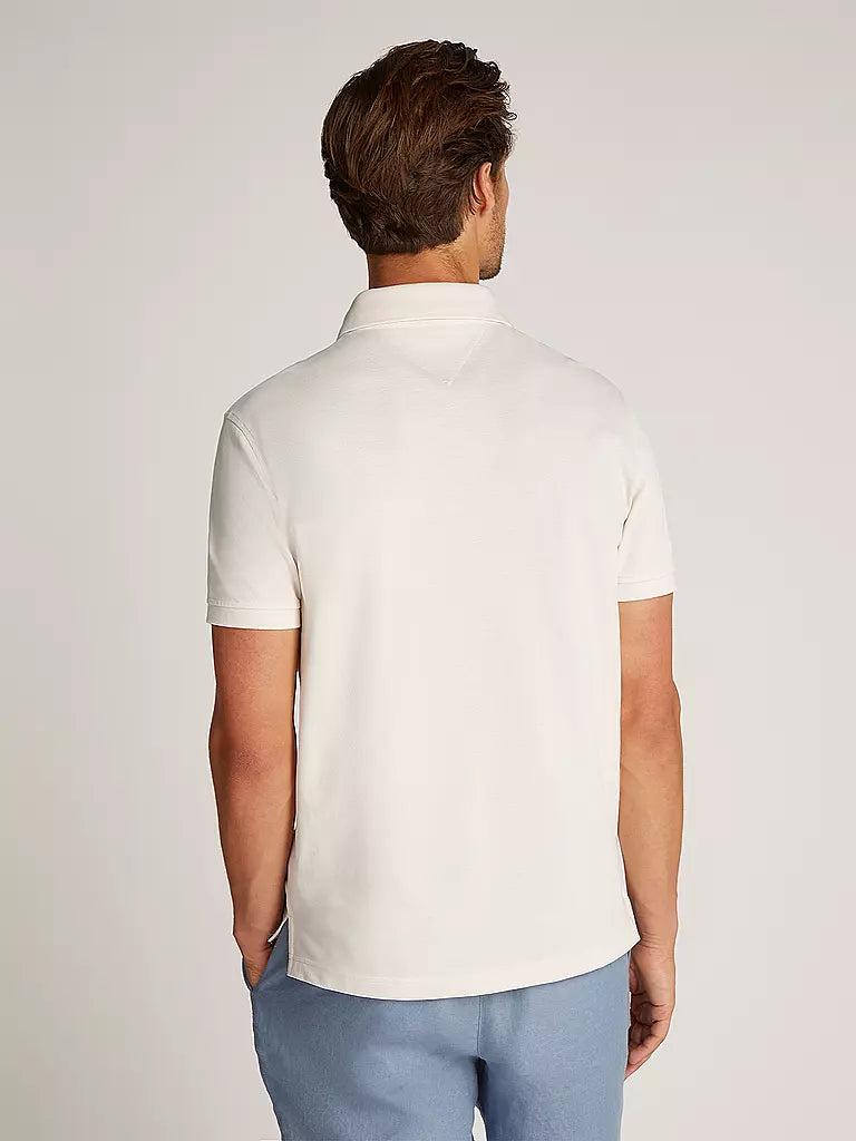 TOMMY JEANS POLO CLASSIC LOGO PEQUEÑO REGULAR FIT BLANCO ROTO