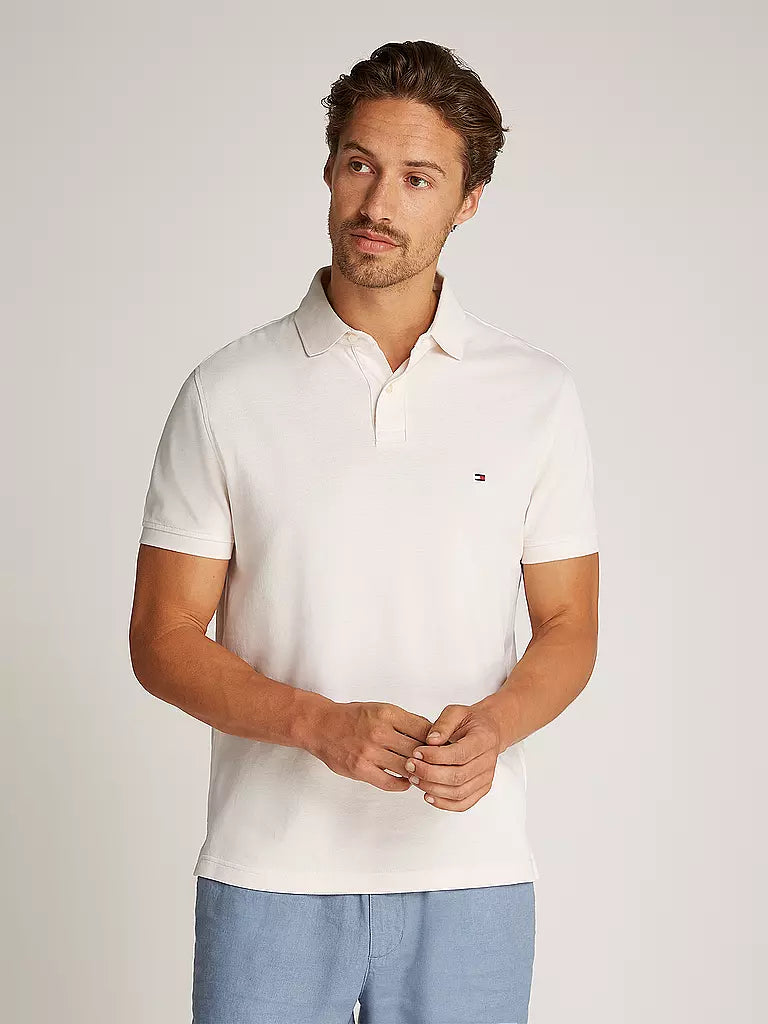 TOMMY JEANS POLO CLASSIC LOGO PEQUEÑO REGULAR FIT BLANCO ROTO
