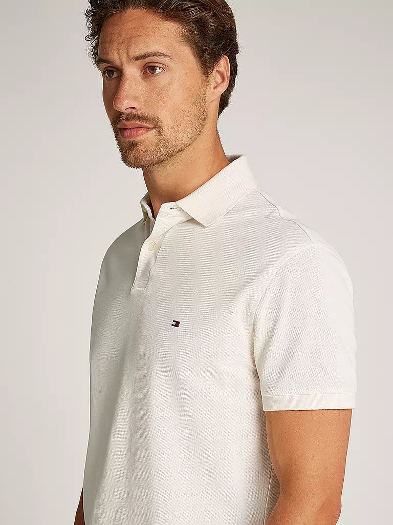 TOMMY JEANS POLO CLASSIC LOGO PEQUEÑO REGULAR FIT BLANCO ROTO