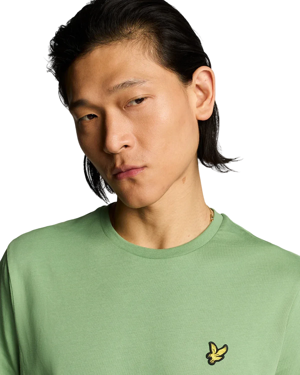 LYLE & SCOTT PLAIN CAMISETA CAMISETA REGULAR FIT VERDE AHUMADO