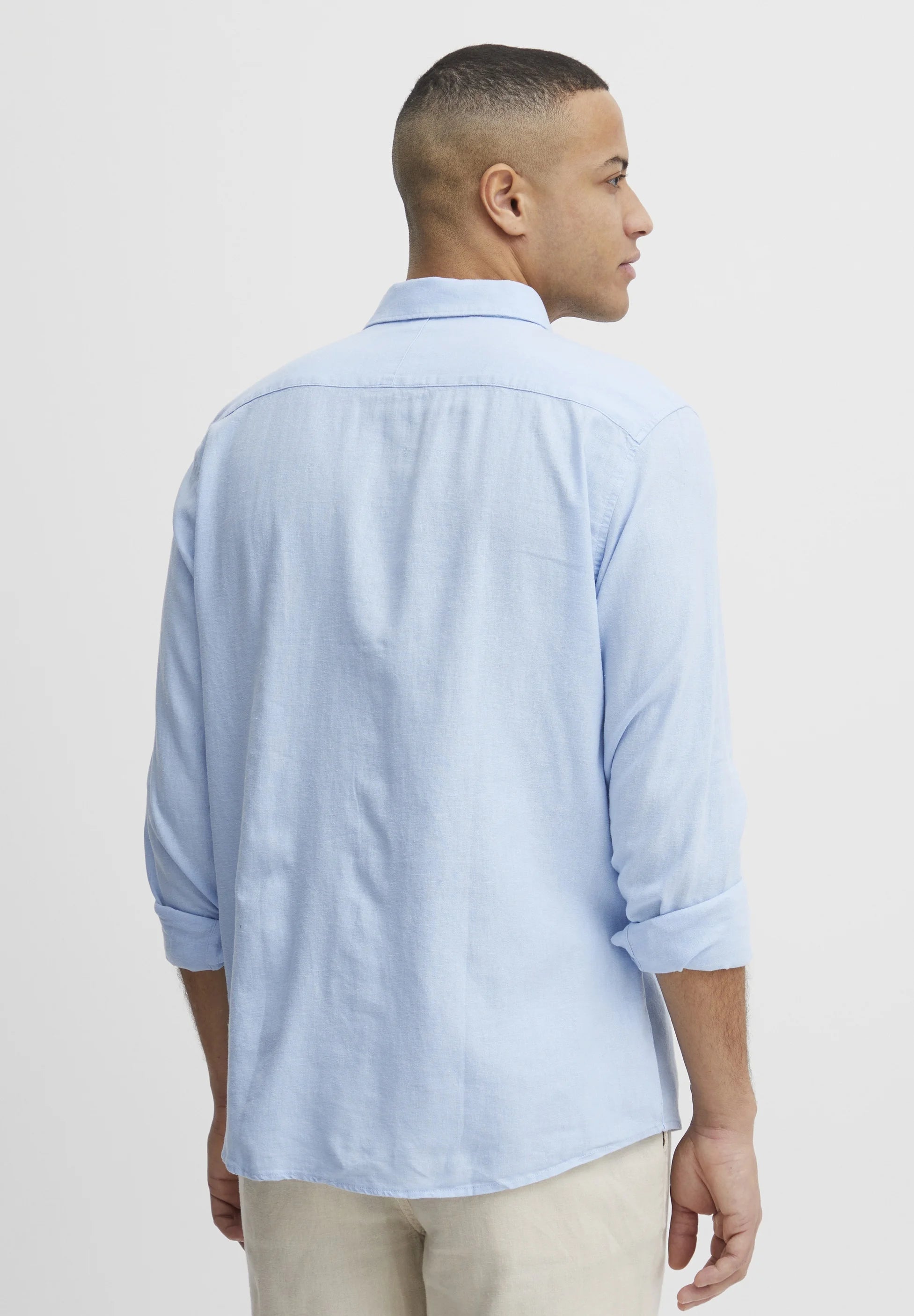 SOLID LINO SDENEA ALLAN LS CHANBRAY BLUE
