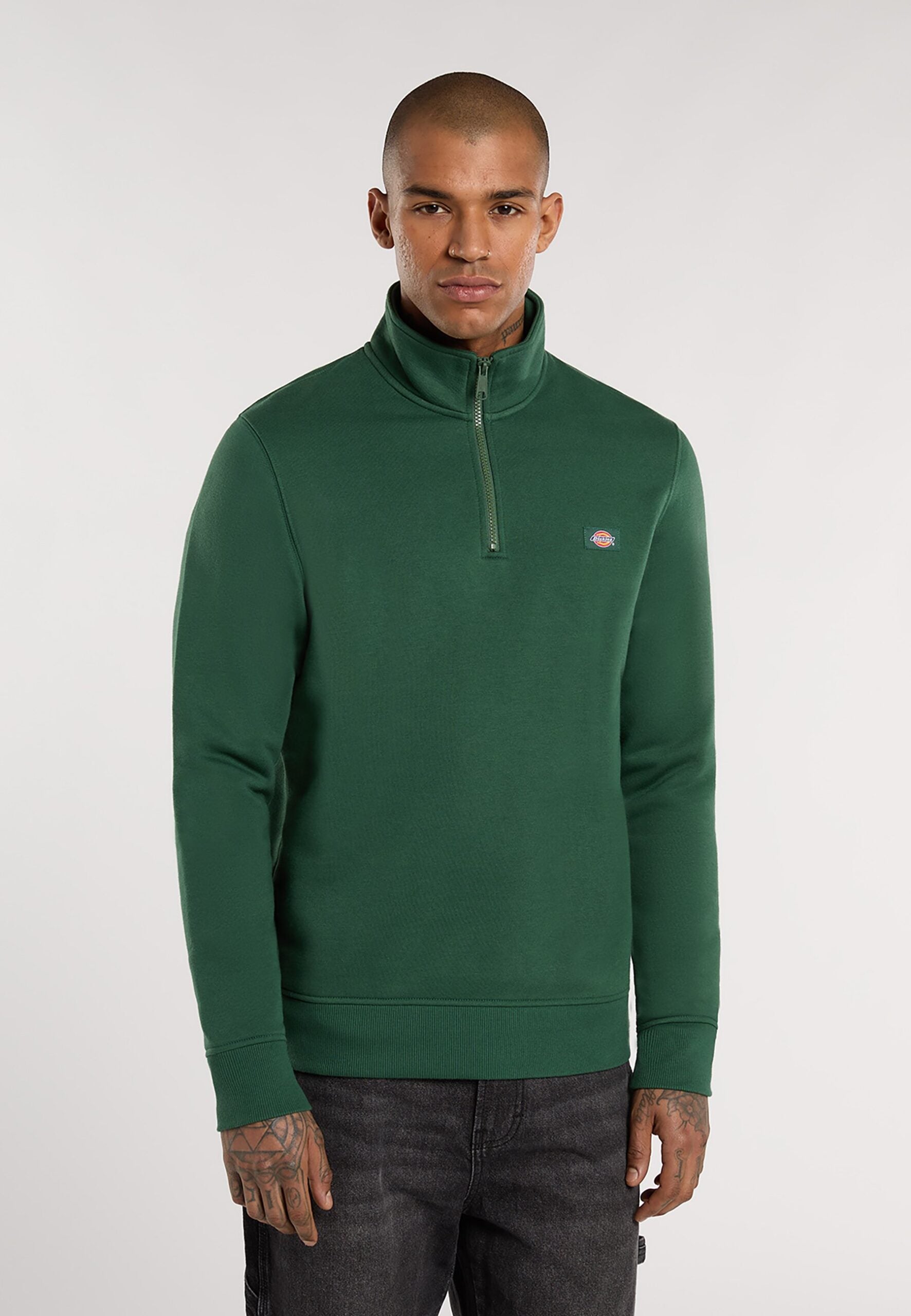 DICKIES OAKPORT SUDADERA MEDIA CREMALLERA VERDE