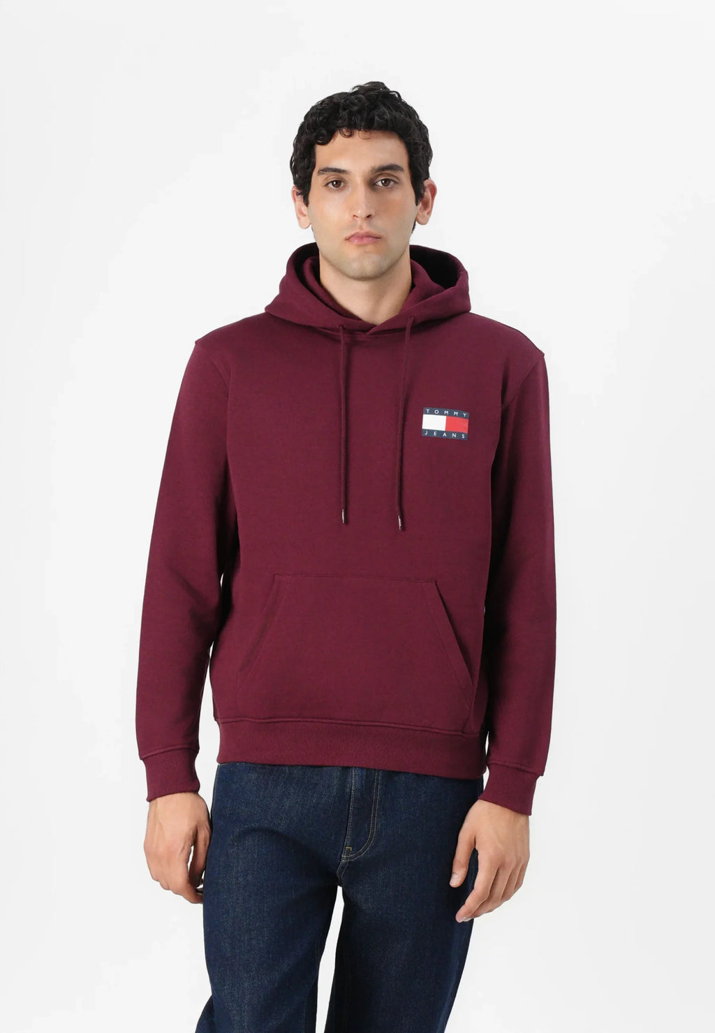 TOMMY JEANS SUDADERA SIN CAPUCHA REGULAR FIT BURDEOS