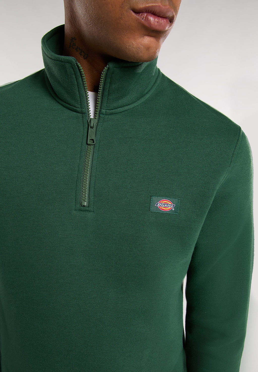 DICKIES OAKPORT SUDADERA MEDIA CREMALLERA VERDE
