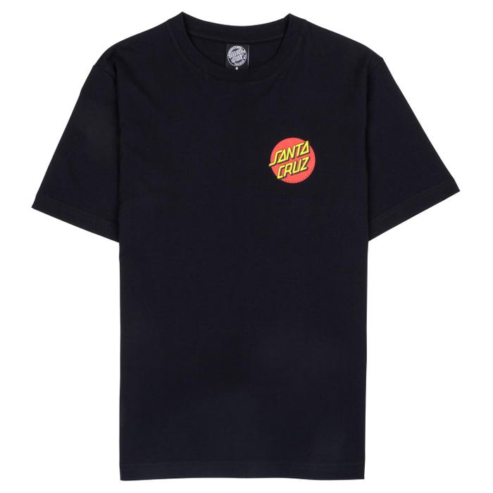 SANTA CRUZ DOT CHEST CAMISETA NEGRA