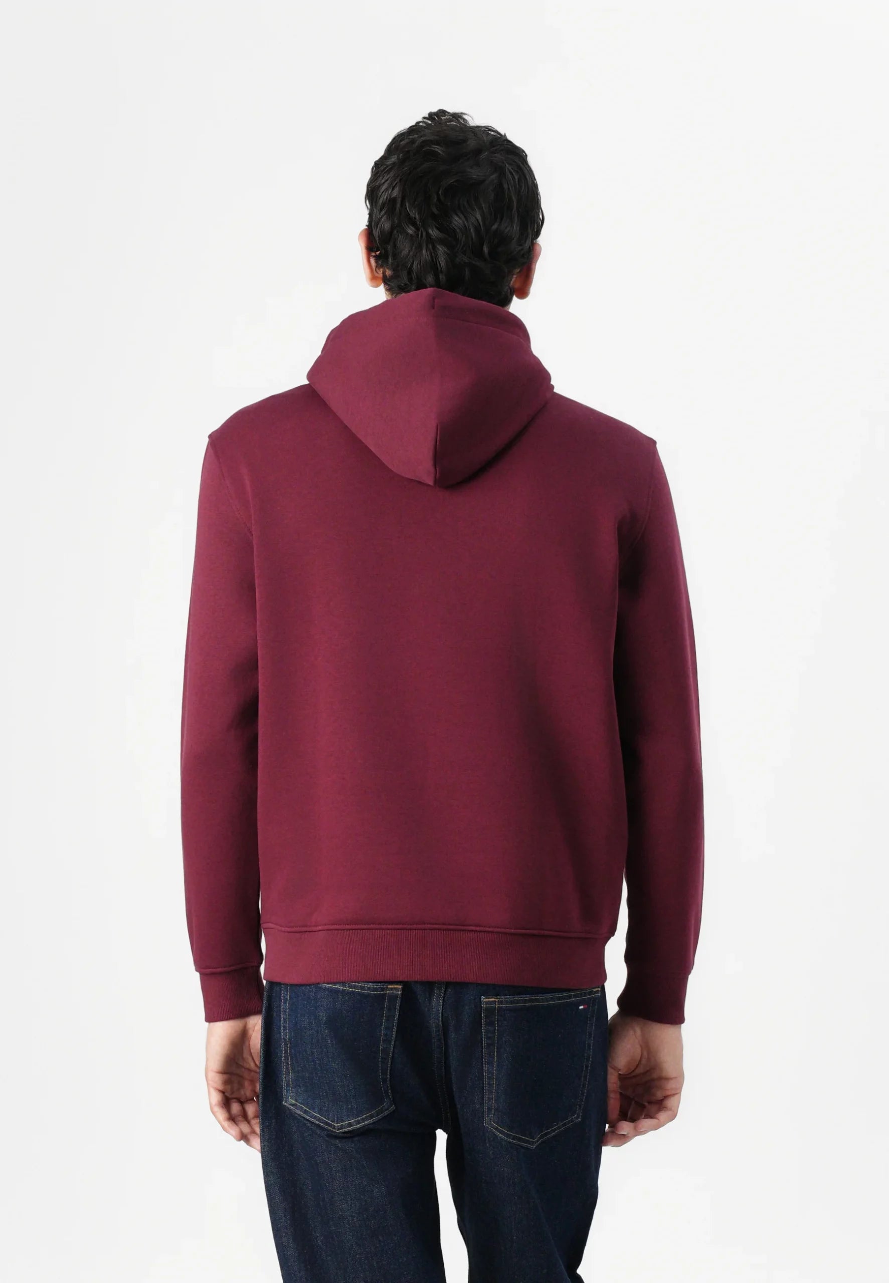 TOMMY JEANS SUDADERA SIN CAPUCHA REGULAR FIT BURDEOS