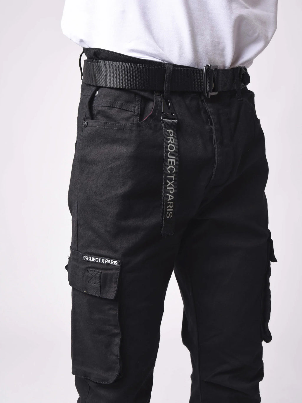 PROJECT X PARIS PANTALÓN CARGO CON AJUSTE INFERIOR NEGRA
