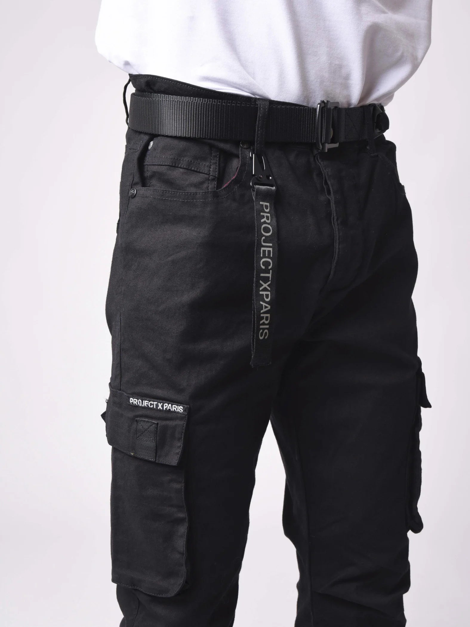PROJECT X PARIS PANTALÓN CARGO CON AJUSTE INFERIOR NEGRA