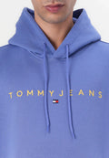 TOMMY JEANS SUDADERA REGULAR FIT AZUL LOGO BORDADO DORADO
