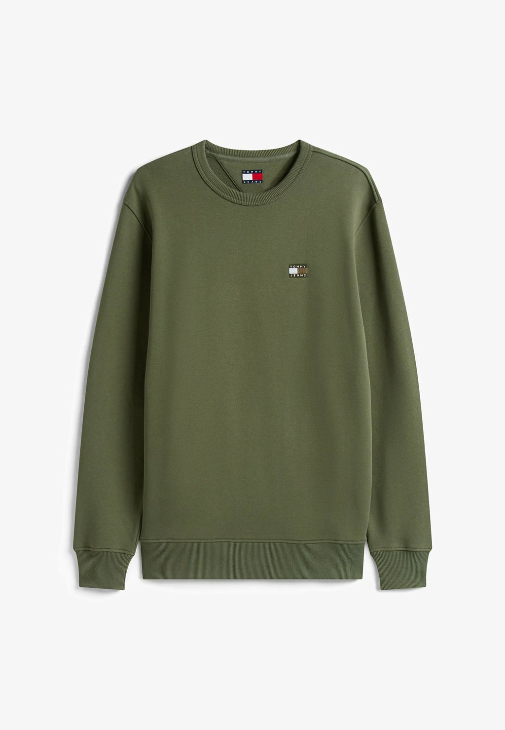 TOMMY JEANS SUDADERA SIN CAPUCHA REGULAR FIT VERDE OLIVA