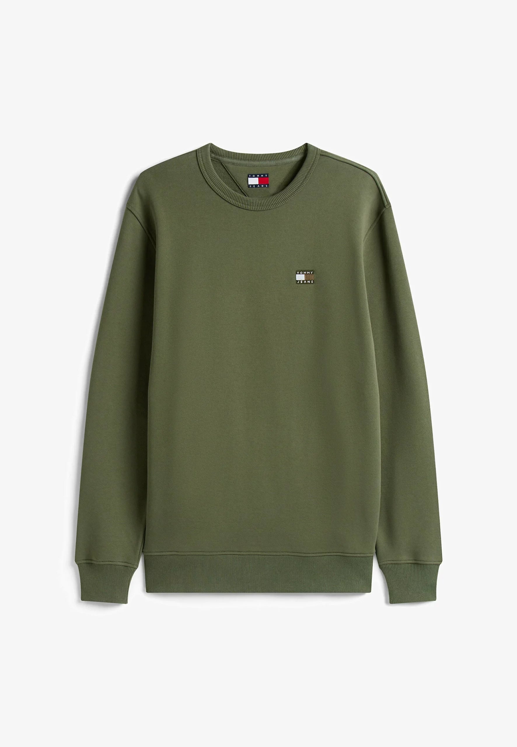 TOMMY JEANS SUDADERA SIN CAPUCHA REGULAR FIT VERDE OLIVA
