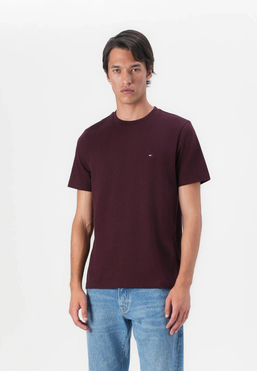 TOMMY JEANS CAMISETA SLIM FIT BURDEOS