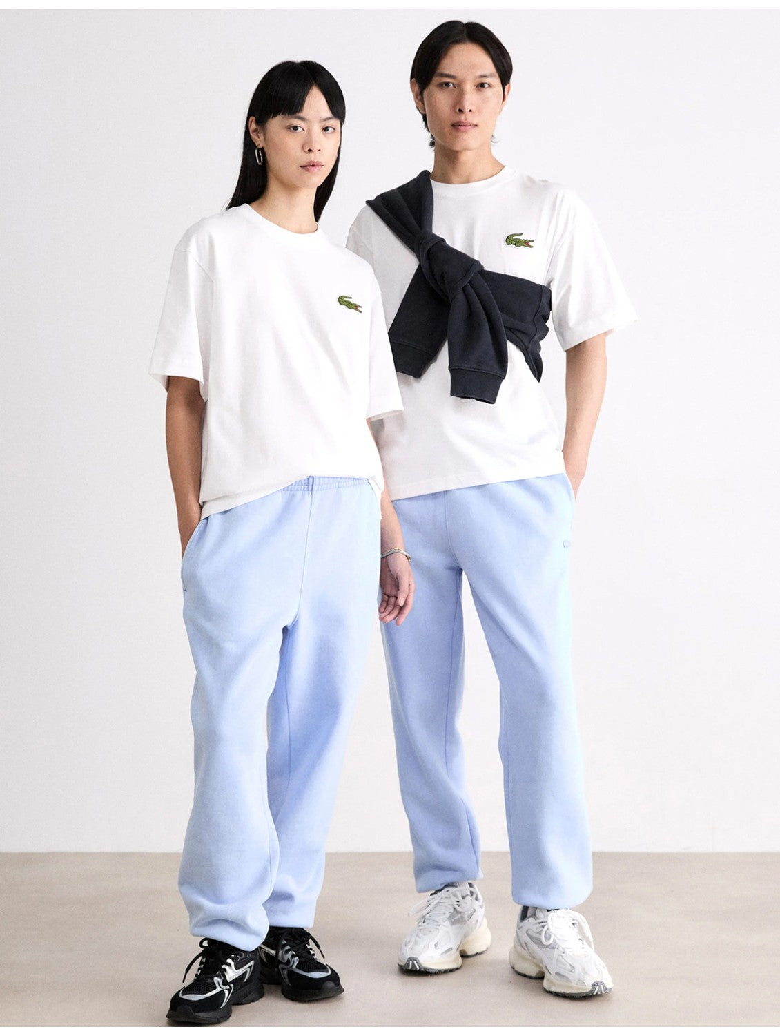 LACOSTE LOGO GRANDE CAMISETA OVERSIZE FIT BLANCA