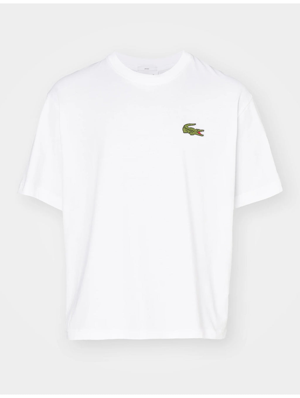 LACOSTE LOGO GRANDE CAMISETA OVERSIZE FIT BLANCA