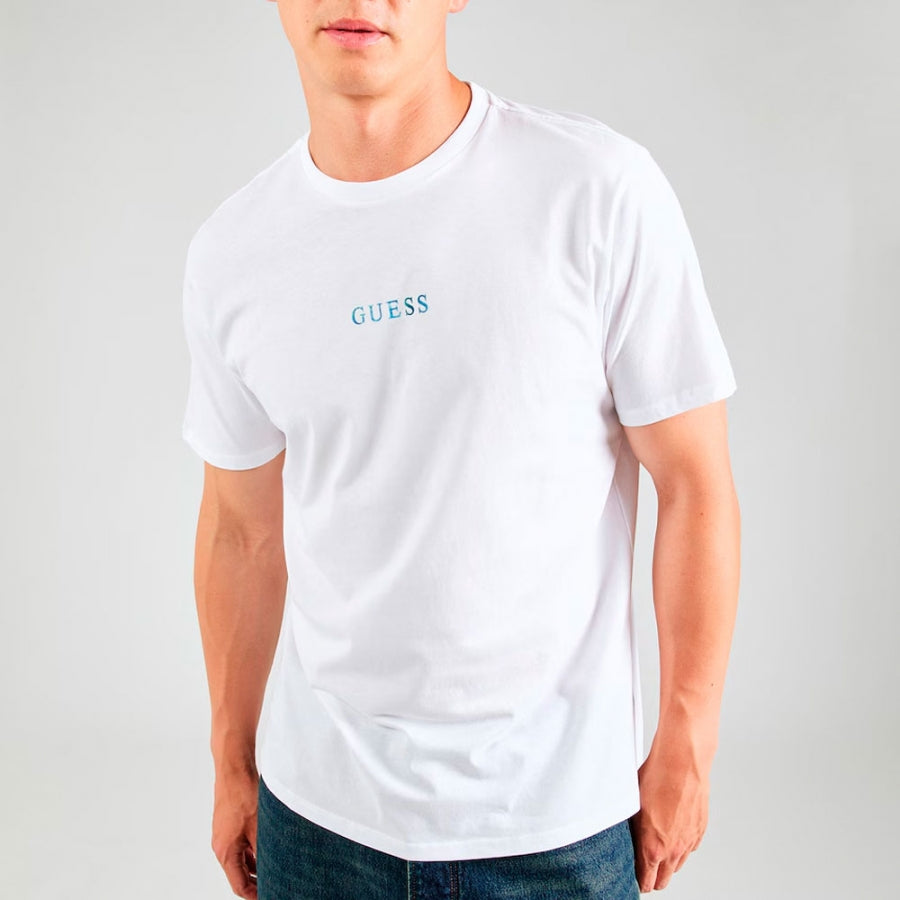 GUESS BSC PAINTED QUATT CAMISETA REGULAR FIT BLANCA