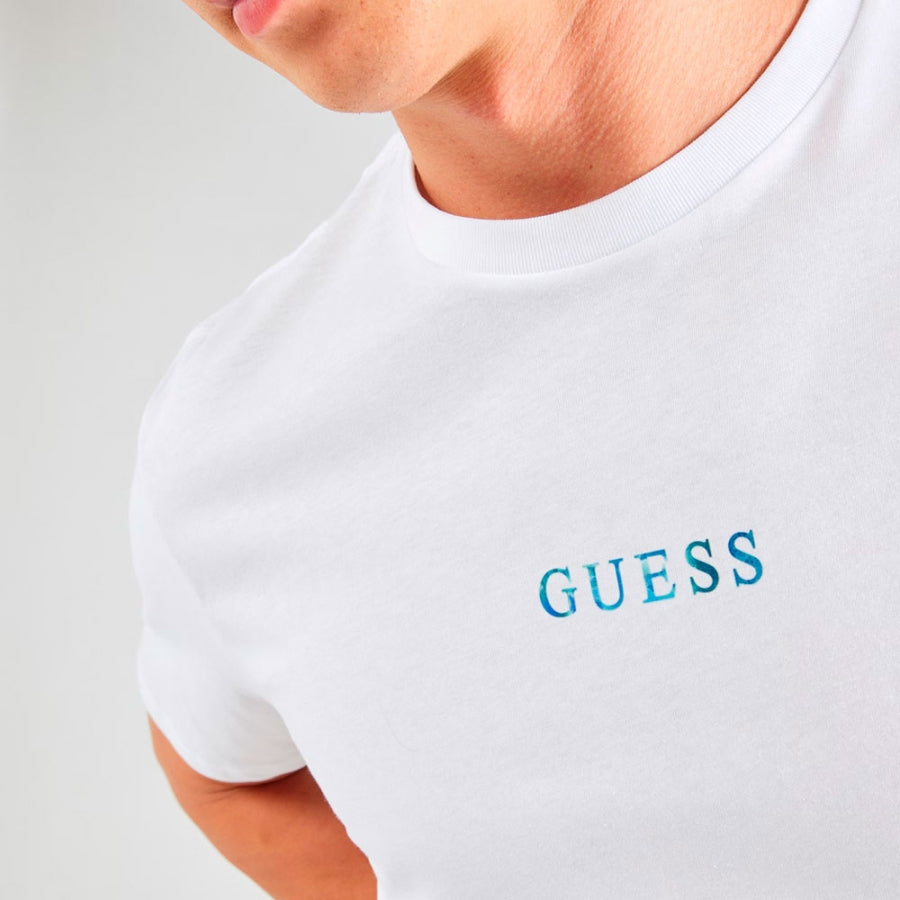 GUESS BSC PAINTED QUATT CAMISETA REGULAR FIT BLANCA