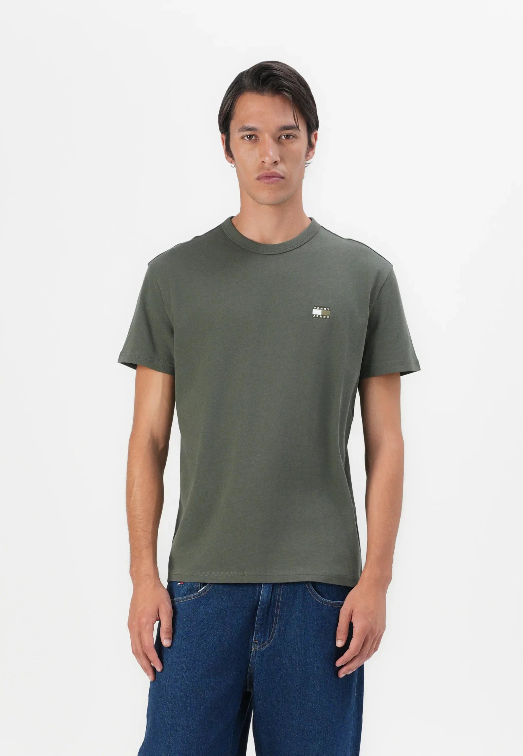 TOMMY JEANS CAMISETA REGULAR FIT VERDE OLIVA