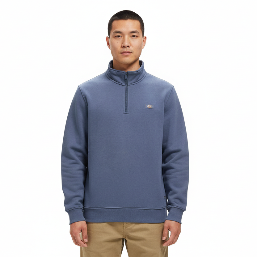 DICKIES OAKPORT SUDADERA MEDIA CREMALLERA AZUL
