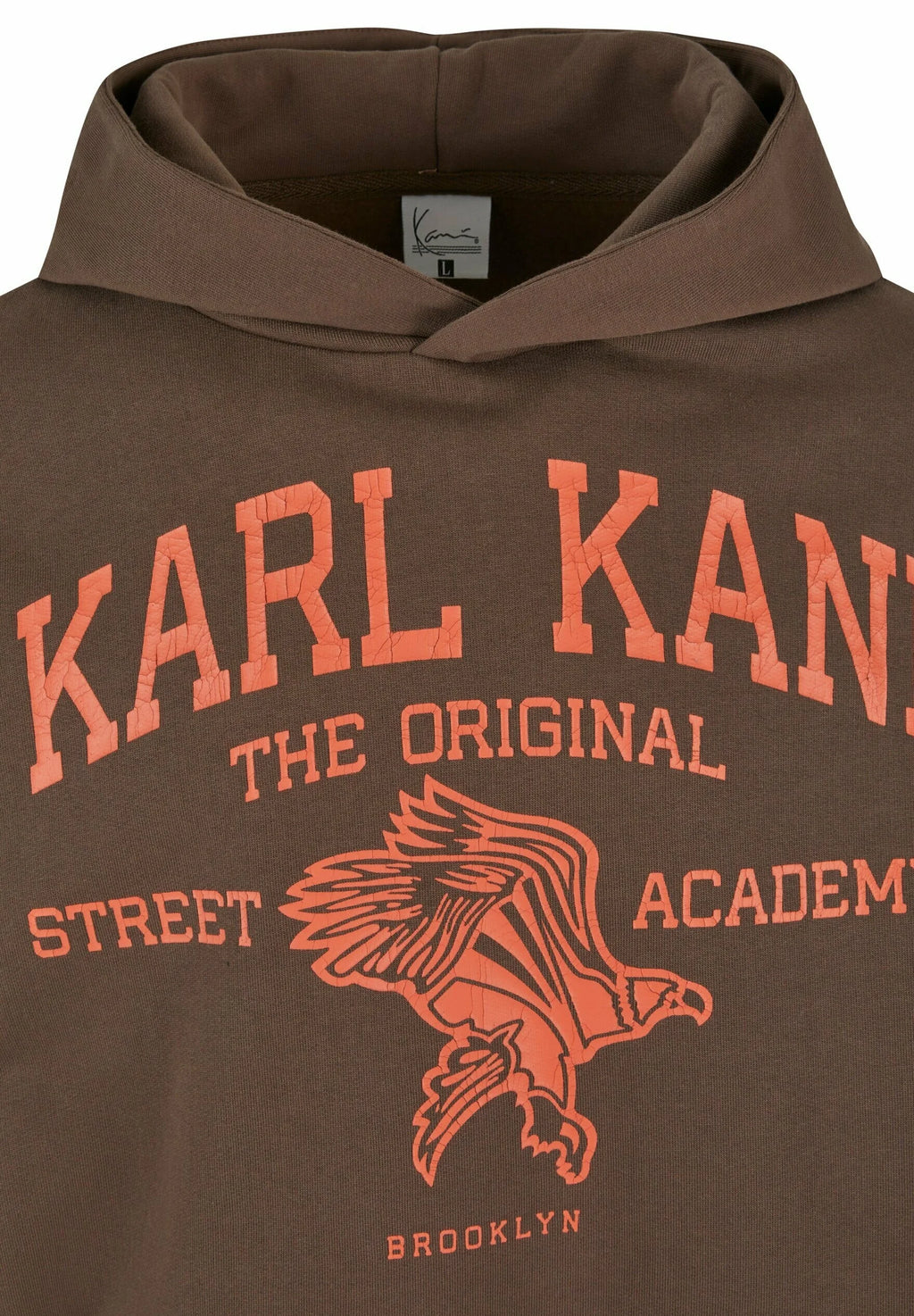 KARL KANI STREET ACADEMY SUDADERA CAPUCHA OVERSIZE FIT MARRÓN OSCURO