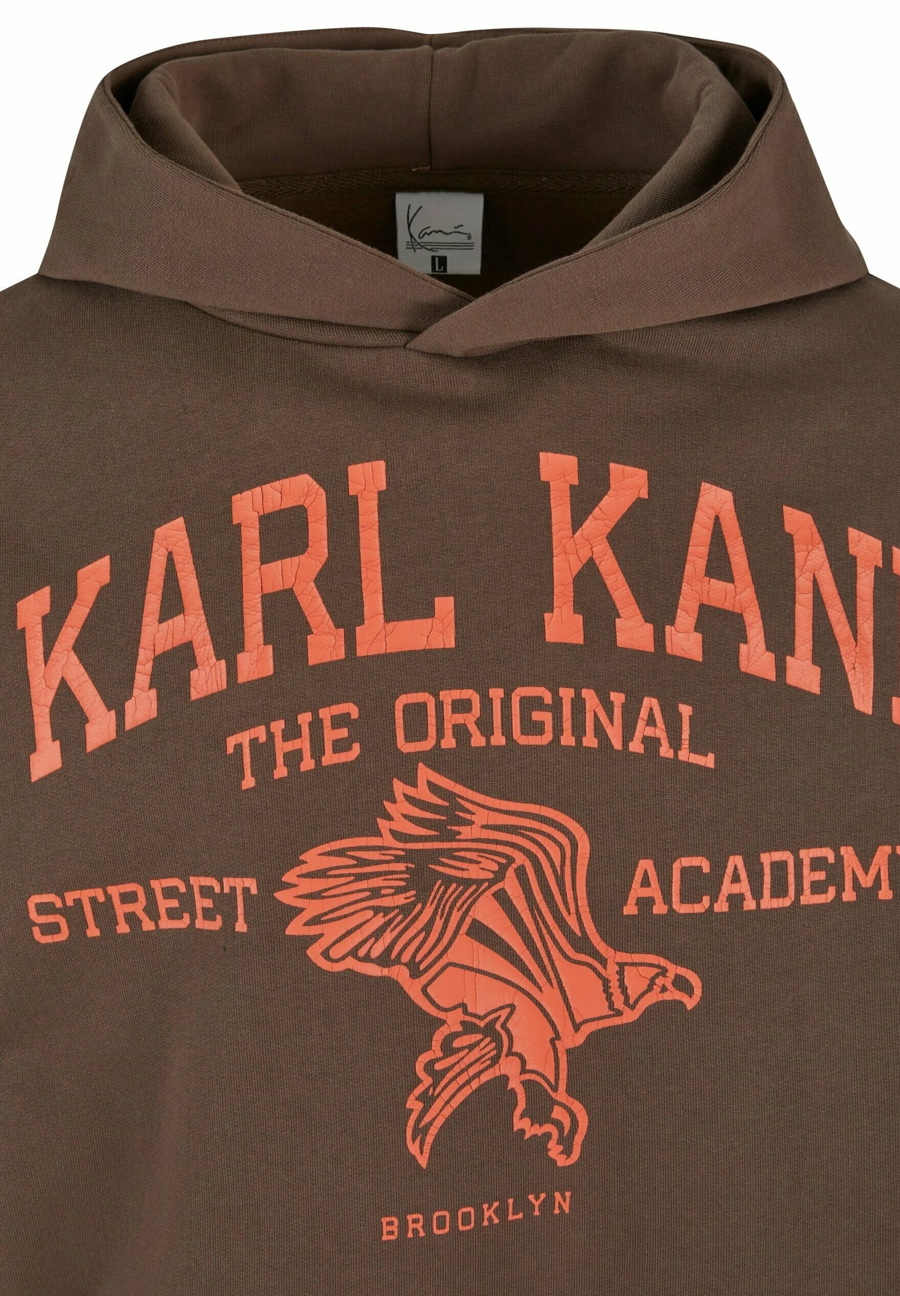 KARL KANI STREET ACADEMY SUDADERA CAPUCHA OVERSIZE FIT MARRÓN OSCURO