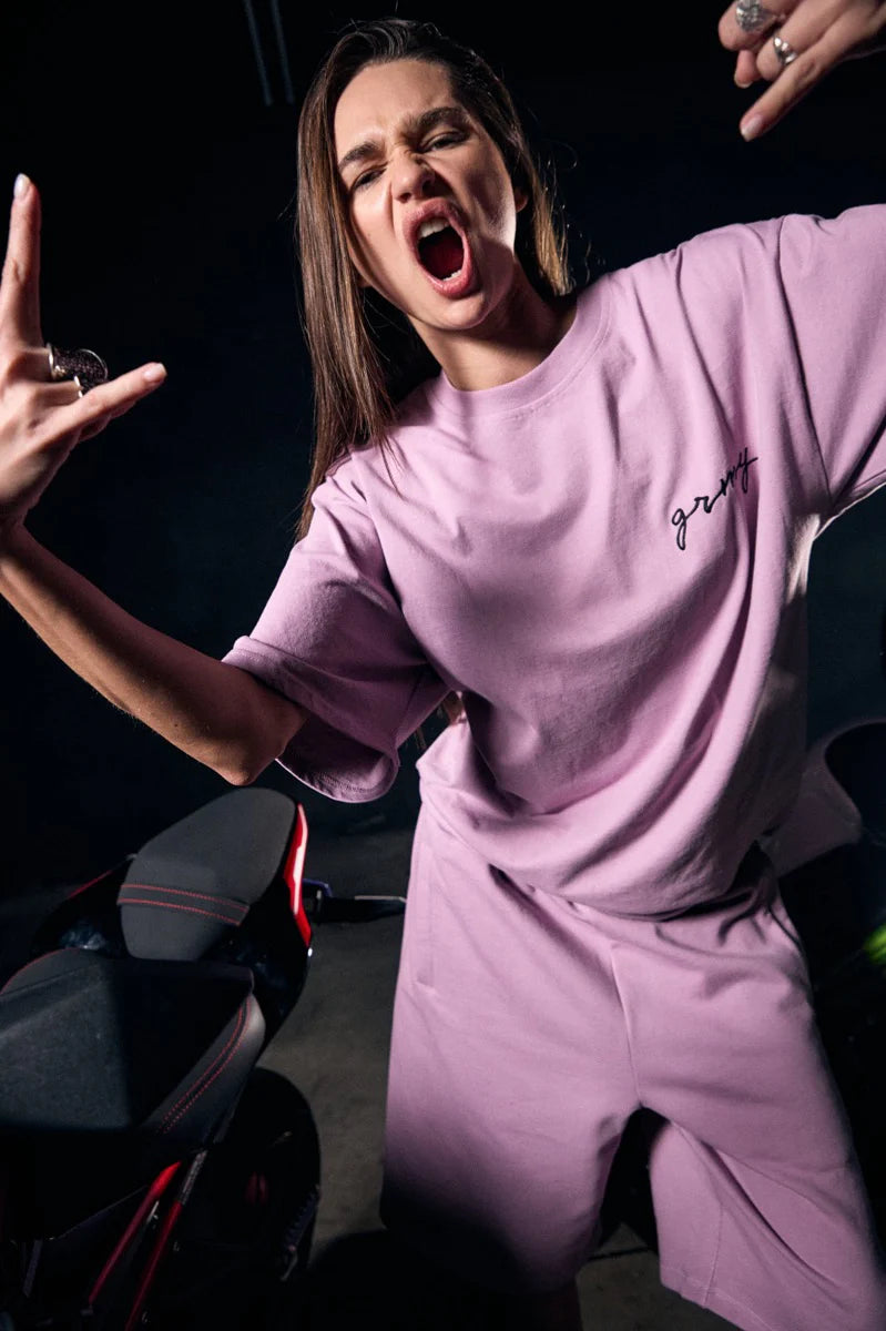 GRIMEY SAVAGE DOMAIN CAMISETA OVERSIZE FIT LILA