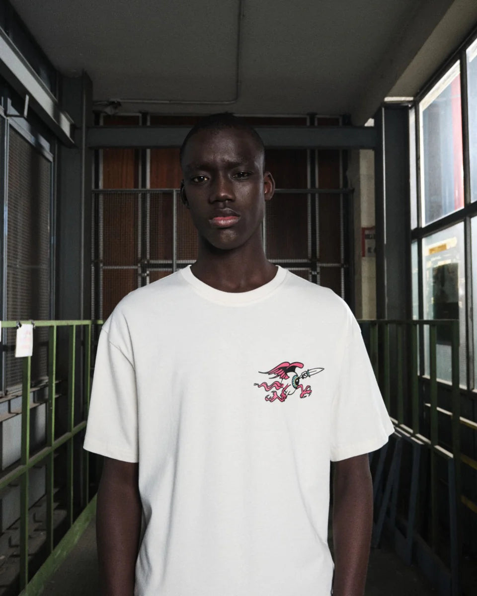 GRIMEY PEACE WITHIN THE WATCHING EYEZ CAMISETA REGULAR FIT BLANCO ROTO
