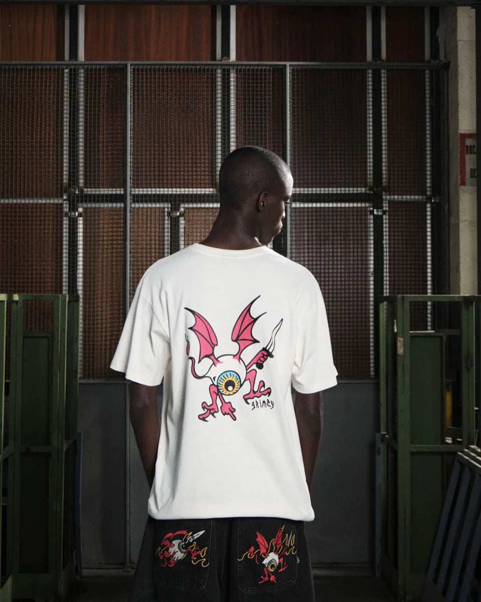 GRIMEY PEACE WITHIN THE WATCHING EYEZ CAMISETA REGULAR FIT BLANCO ROTO