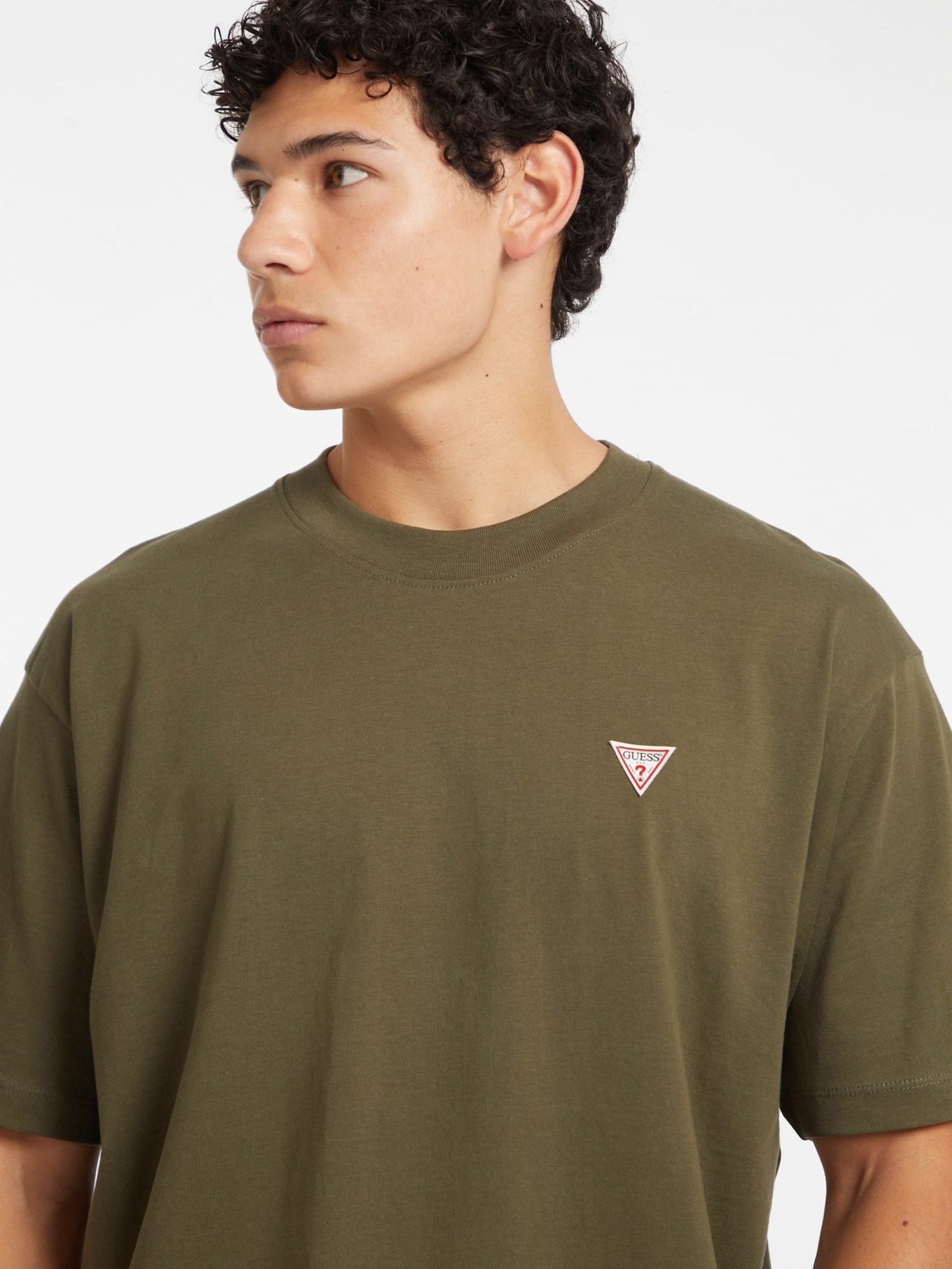 GUESS JEANS CAMISETA OVERSIZE FIT VERDE OLIVA