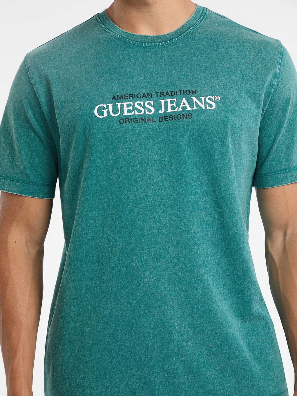 GUESS JEANS CAMISETA RELAXED FIT BLANCO ROTO