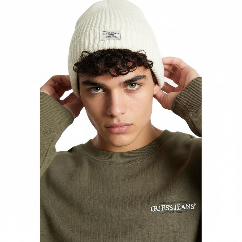 GUESS JEANS GORRO BLANCO