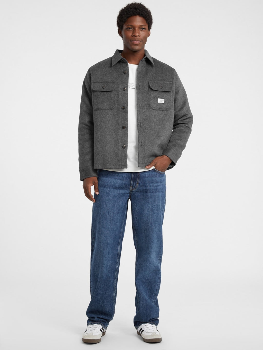 GUESS JEANS SOBRECAMISA REGULAR FIT GRIS