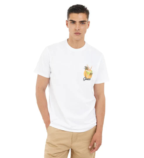 GUESS PACIFIC BEACH CAMISETA REGULAR FIT BLANCA