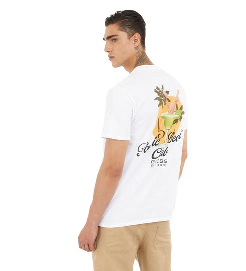 GUESS PACIFIC BEACH CAMISETA REGULAR FIT BLANCA