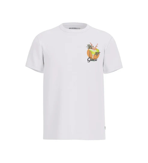 GUESS PACIFIC BEACH CAMISETA REGULAR FIT BLANCA
