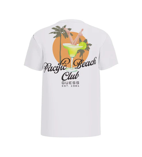 GUESS PACIFIC BEACH CAMISETA REGULAR FIT BLANCA