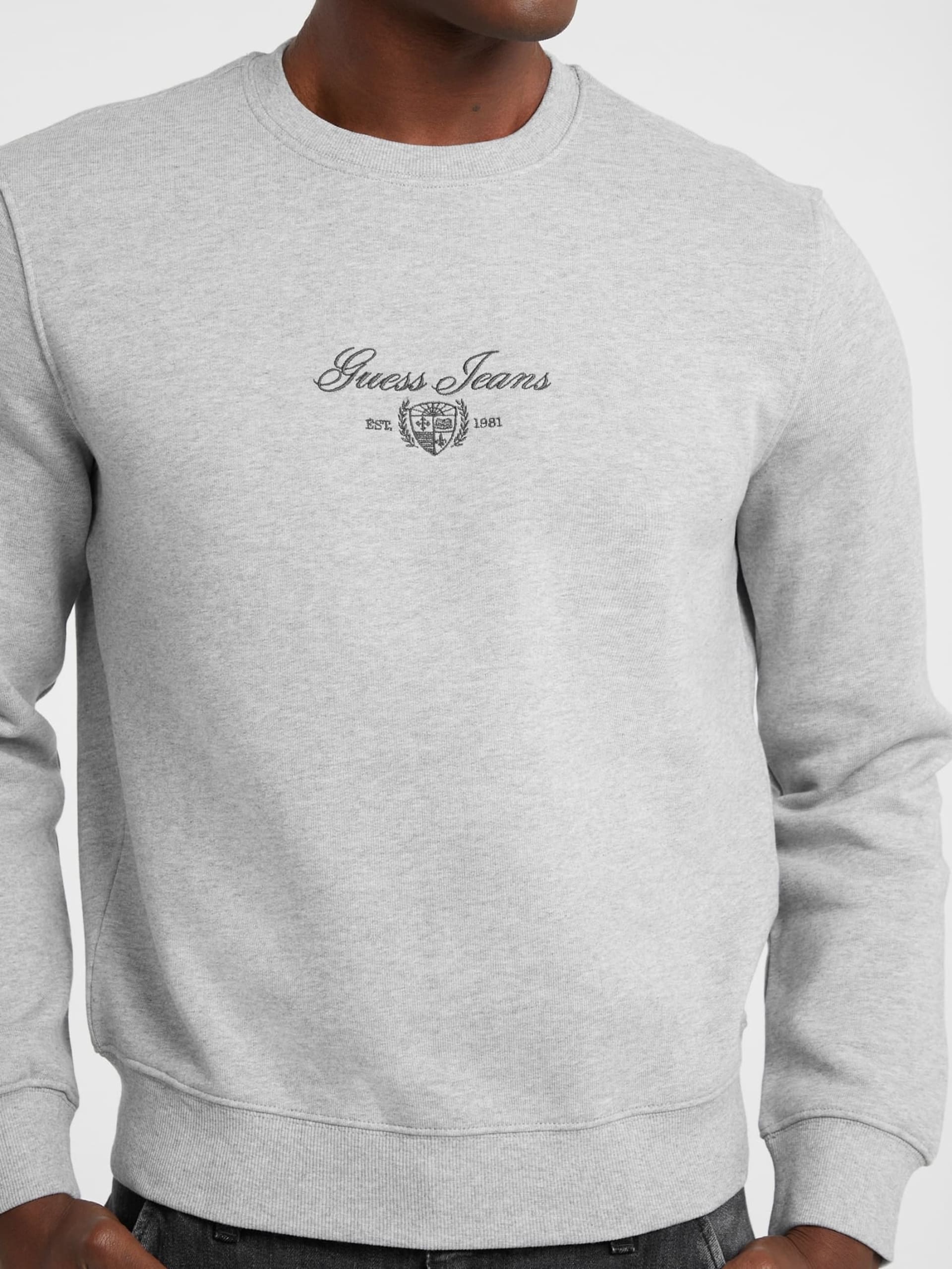 GUESS JEANS SUDADERA SLIM FIT GRIS
