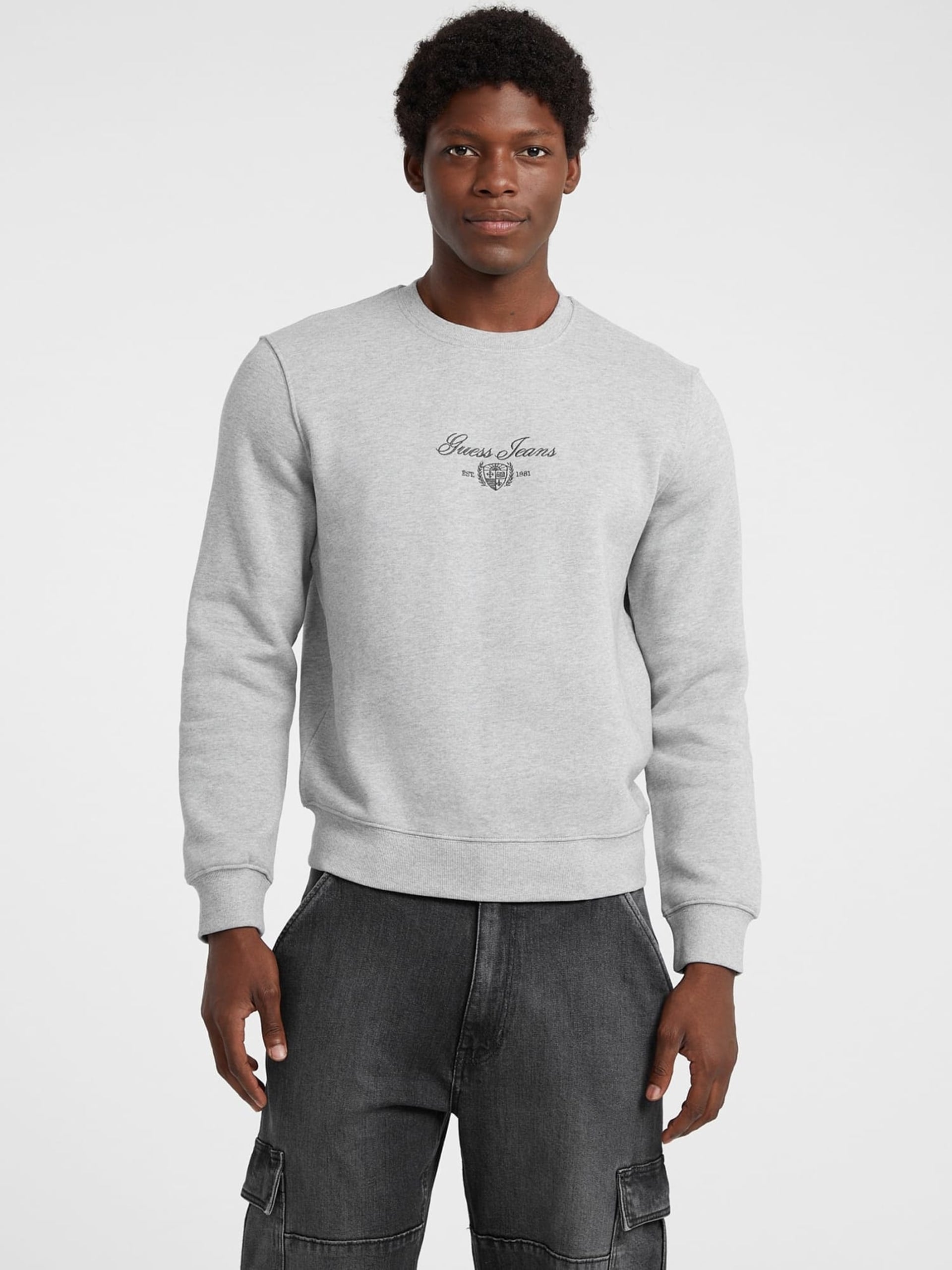 GUESS JEANS SUDADERA SLIM FIT GRIS
