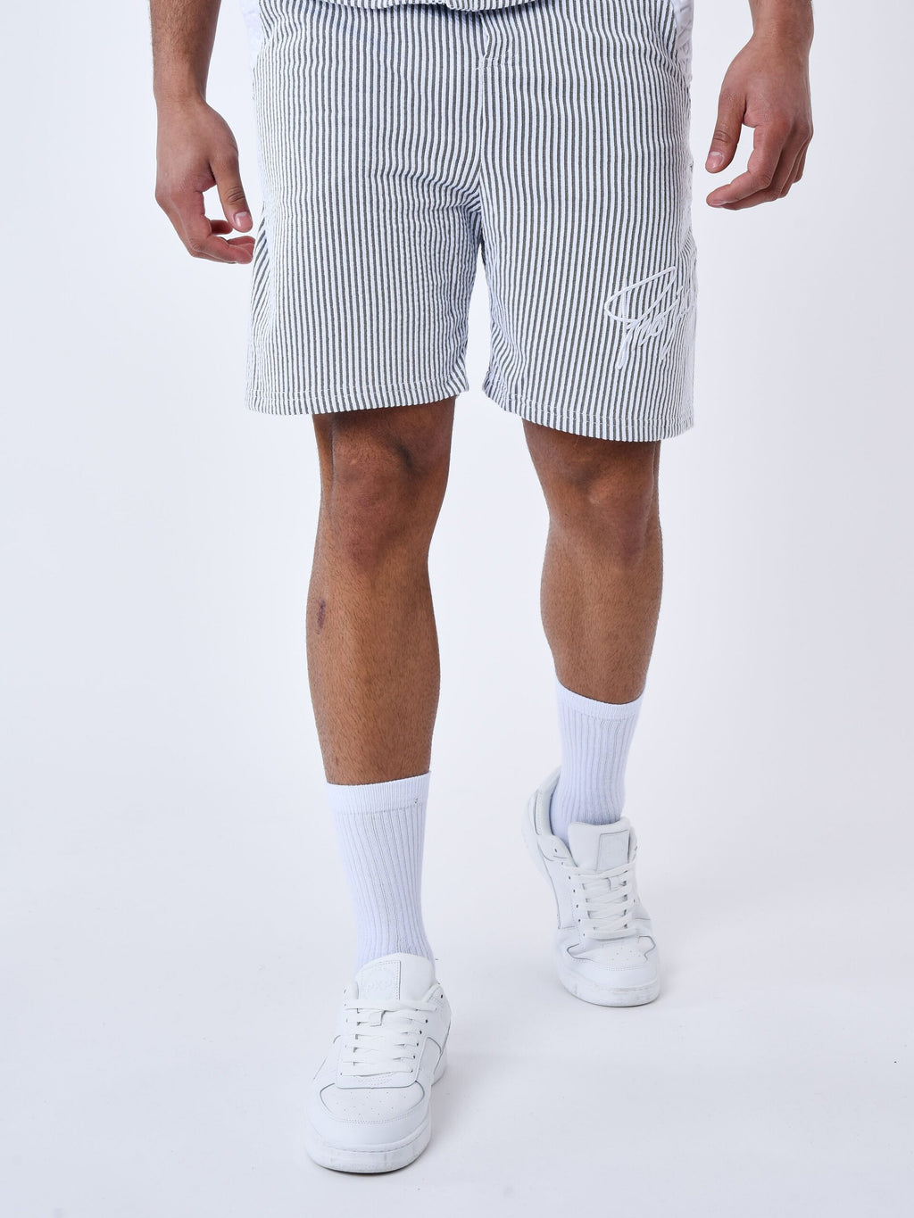 PROJECT X PARIS BERMUDA STRIPE GRIS